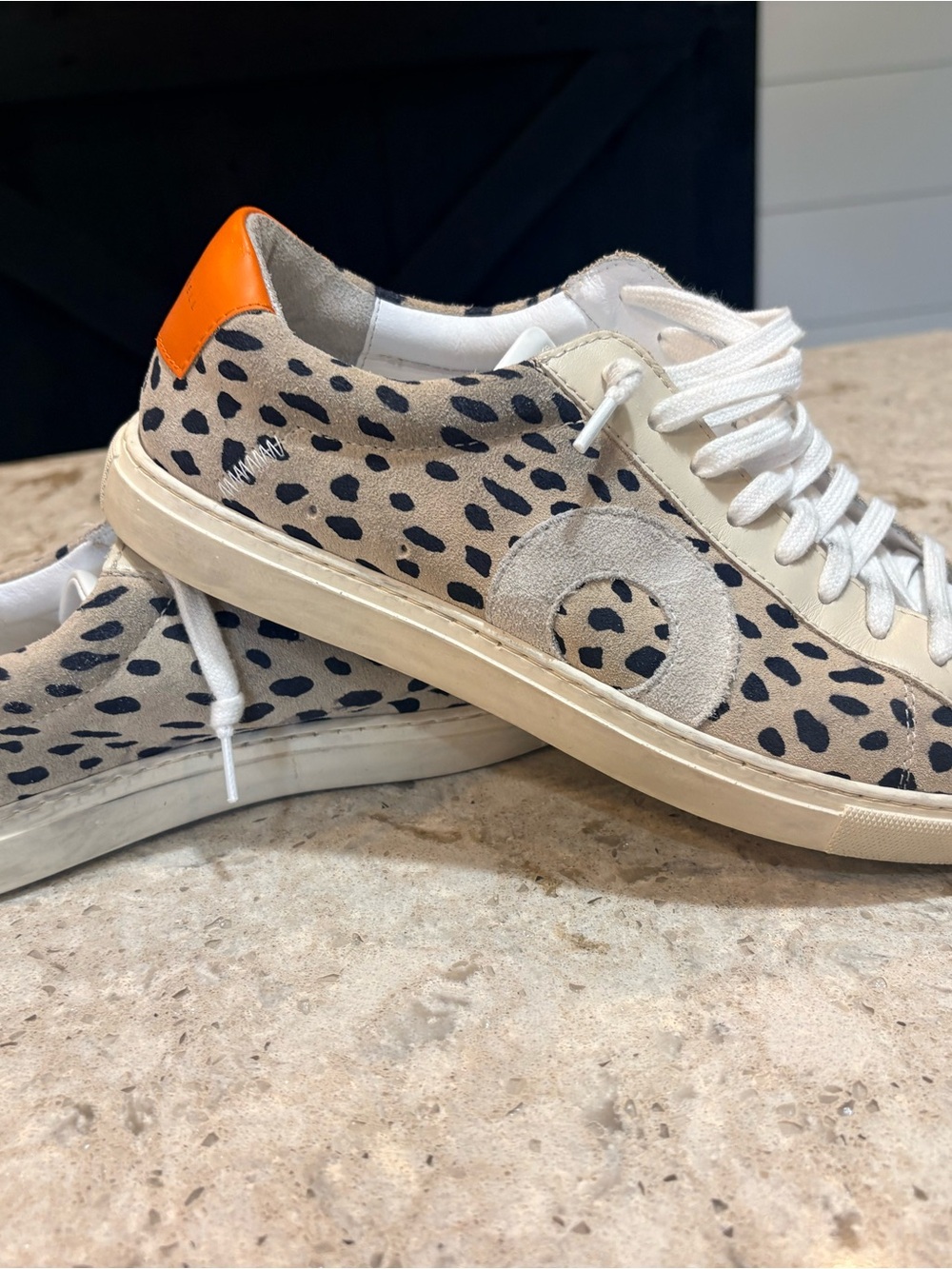 Oliver Cabell low 1 Sneaker with Orange Heel Tab